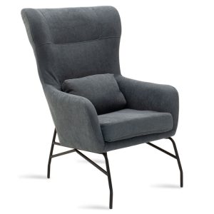 024 000015 5 Armchair Rimbo pakoworld fabric in grey color 66x81x102cmIndoor furniture > Living room armchairs