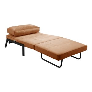 024 000041 2 4 Armchair-bed Fancy pakoworld velvet in rotten apple shade and black metal leg 95x98x70cmIndoor furniture > Armchair bed