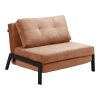 024 000041 7 Armchair-bed Fancy pakoworld fabric in anthracite shade and black metal leg 95x98x70cmIndoor furniture > Armchair bed