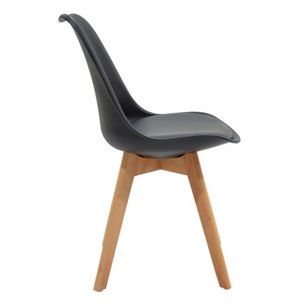 029 000051 3 12 Chair Gaston pakoworld PP with PU color black - oakIndoor furniture > Chairs