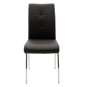 029 000069 3 2 Ariadne pakoworld PU chair in black shade black-chrome leg 43x63x96cmIndoor furniture > Chairs