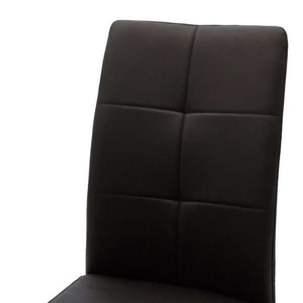 029 000069 4 2 Ariadne pakoworld PU chair in black shade black-chrome leg 43x63x96cmIndoor furniture > Chairs