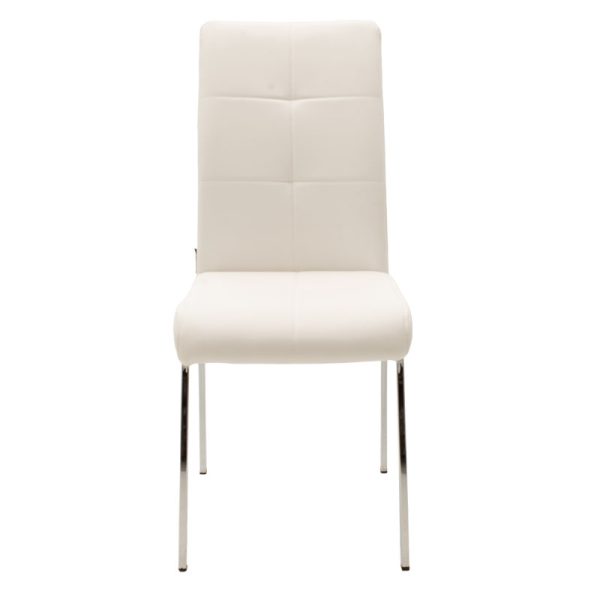 029 000070 3 4 Chair Ariadne pakoworld PU white-chrome legIndoor furniture > Chairs