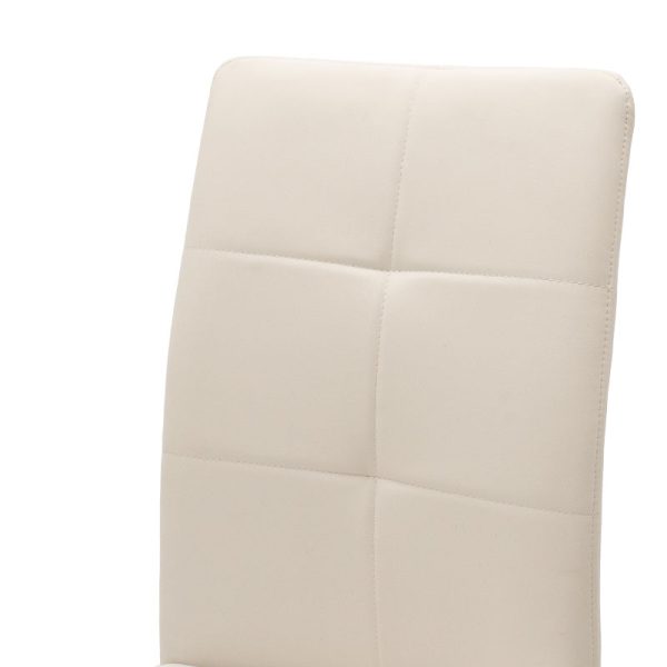 029 000070 4 4 Chair Ariadne pakoworld PU white-chrome legIndoor furniture > Chairs