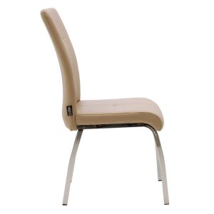 029 000071 2 3 Chair Ariadne pakoworld PU mocha-chrome legIndoor furniture > Chairs