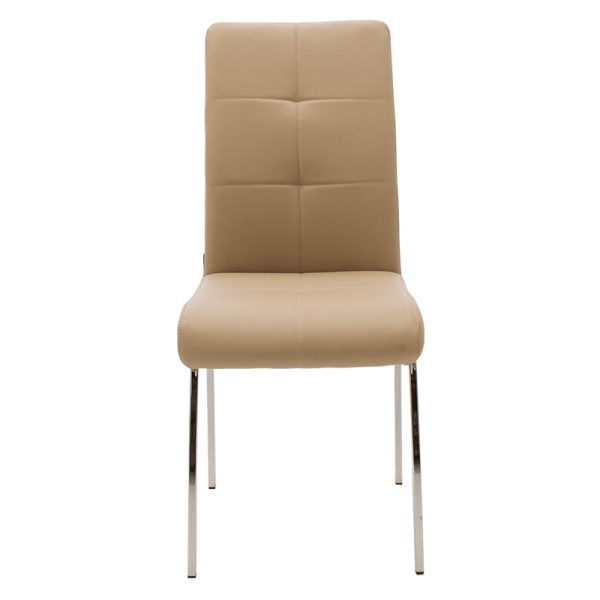 029 000071 3 3 Chair Ariadne pakoworld PU mocha-chrome legIndoor furniture > Chairs