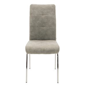 029 000072 2 3 Chair Ariadne pakoworld PU grey-chrome legIndoor furniture > Chairs