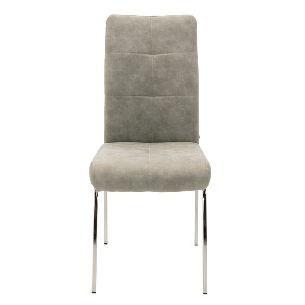 029 000072 2 3 Chair Ariadne pakoworld PU grey-chrome legIndoor furniture > Chairs