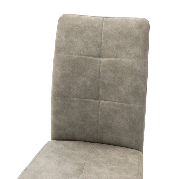 029 000072 4 3 Chair Ariadne pakoworld PU grey-chrome legIndoor furniture > Chairs