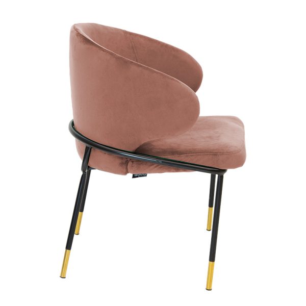 029 000103 2 2 Chair Nalu pakoworld velvet rotten apple-black golden legSPRING OFFERS