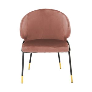 029 000103 3 2 Chair Nalu pakoworld velvet rotten apple-black golden legSPRING OFFERS