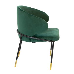 029 000104 2 2 Chair Nalu pakoworld velvet dark green-black golden legSPRING OFFERS
