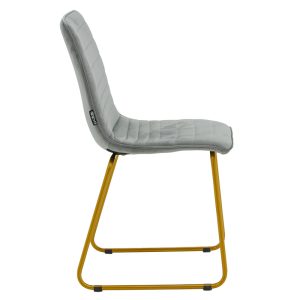 029 000134 2 2 Chair Amalia pakoworld metal golden with velvet greySPRING OFFERS