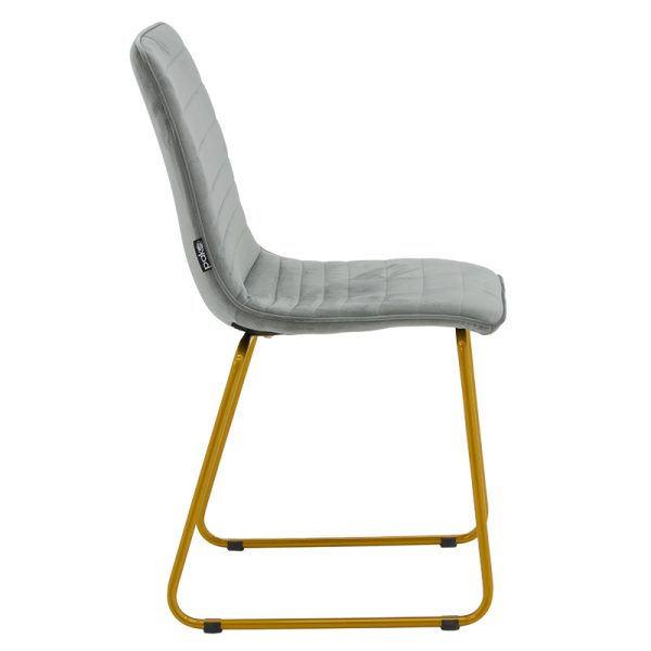 029 000134 2 2 Chair Amalia pakoworld metal golden with velvet greySPRING OFFERS