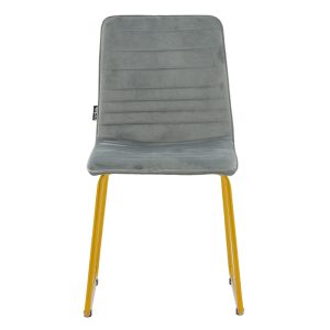 029 000134 3 2 Chair Amalia pakoworld metal golden with velvet greySPRING OFFERS