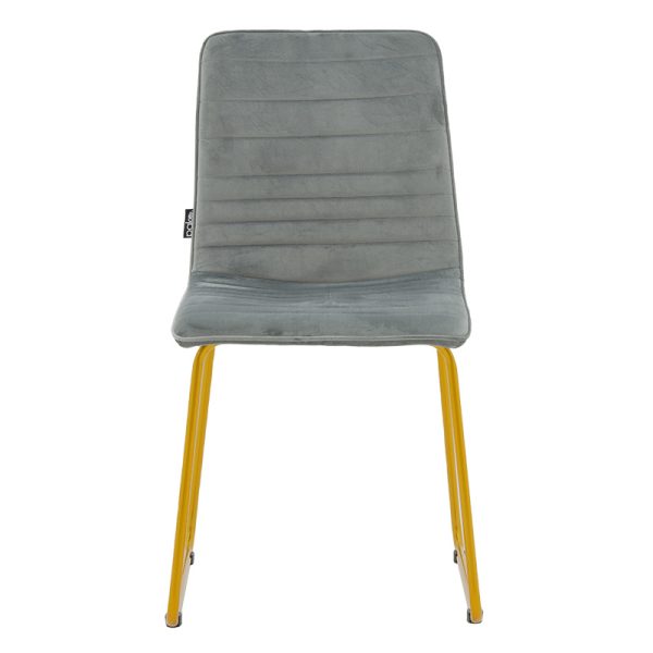 029 000134 3 2 Chair Amalia pakoworld metal golden with velvet greySPRING OFFERS