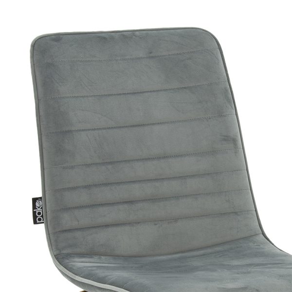 029 000134 4 2 Chair Amalia pakoworld metal golden with velvet greySPRING OFFERS