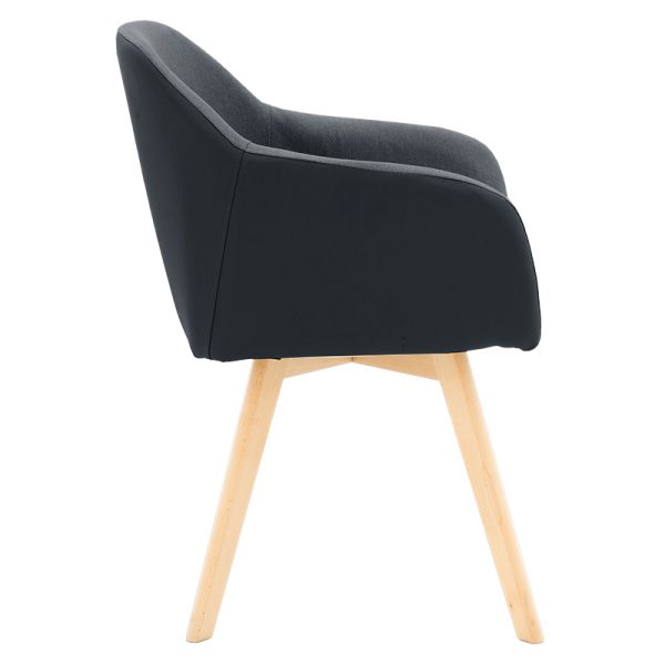 029 000144 2 5 Safira armchair pakoworld PU fabric black-natural 57x58x84cmIndoor furniture > Living room armchairs
