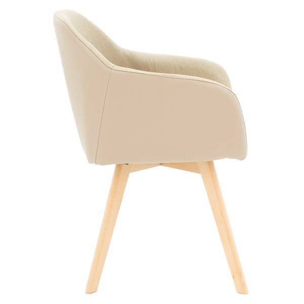 029 000145 2 3 Safira armchair pakoworld PU fabric beige-natural 57x58x84cmIndoor furniture > Living room armchairs