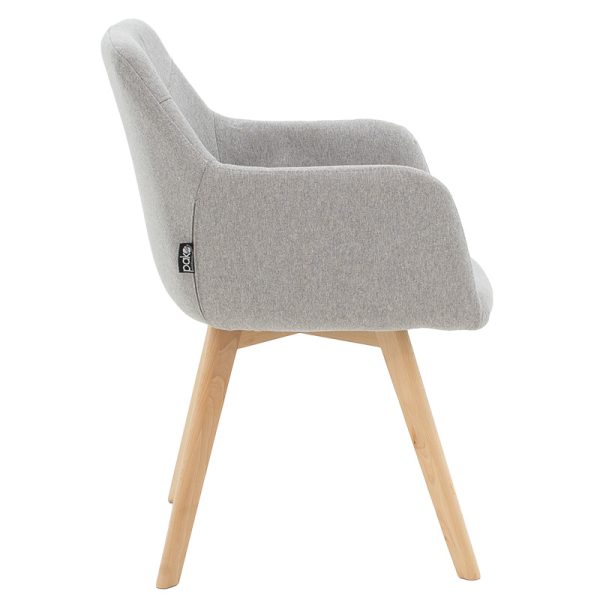 029 000146 2 5 Armchair Nasima pakoworld fabric grey-natural 57x58x84cmIndoor furniture > Living room armchairs