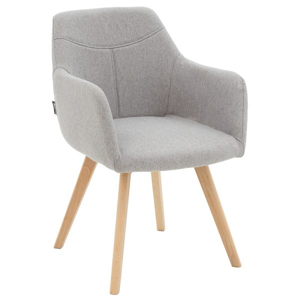 029 000146 8 Armchair Nasima pakoworld fabric grey-natural 57x58x84cmIndoor furniture > Living room armchairs