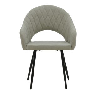 029 000150 3 6 Armchair Macie pakoworld fabric antique grey-black 58x50x85cmIndoor furniture > Living room armchairs