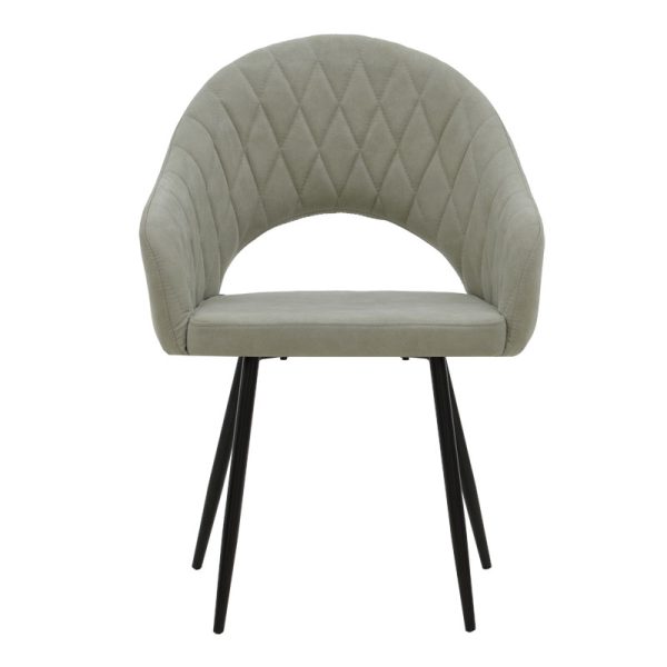 029 000150 3 6 Armchair Macie pakoworld fabric antique grey-black 58x50x85cmIndoor furniture > Living room armchairs