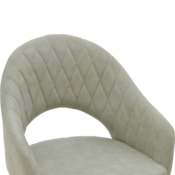 029 000150 4 6 Armchair Macie pakoworld fabric antique grey-black 58x50x85cmIndoor furniture > Living room armchairs