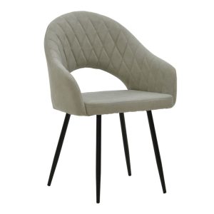 029 000150 9 Armchair Macie pakoworld fabric antique grey-black 58x50x85cmIndoor furniture > Living room armchairs