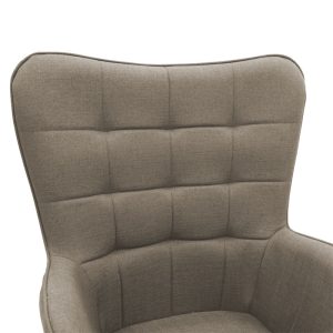 029 000155 4 6 Maddison armchair with footrest-cushion pakoworld fabric beige-natural 69x74x98cmIndoor furniture > Living room armchairs
