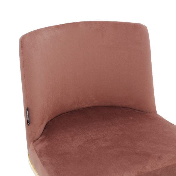 029 000196 4 6 Bar Stool medium height Impartial I metal golden legs-velvet rotten appleIndoor furniture > Bar stools