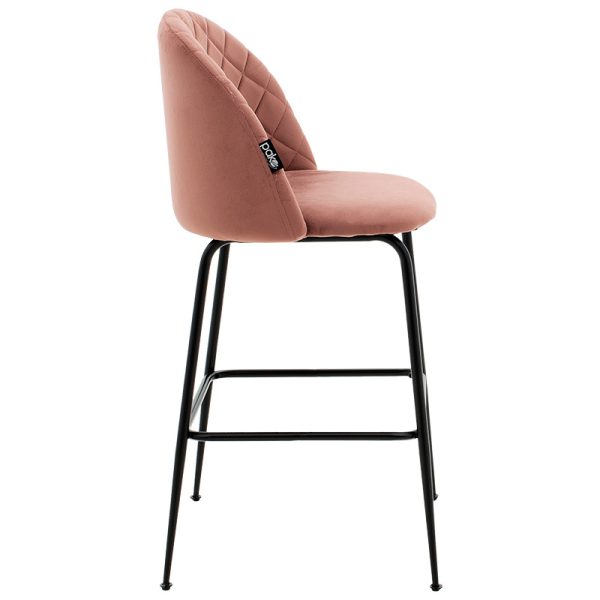 029 000199 2 4 Bar Stool Kudos metal black legs-velvet rotten appleIndoor furniture > Bar stools