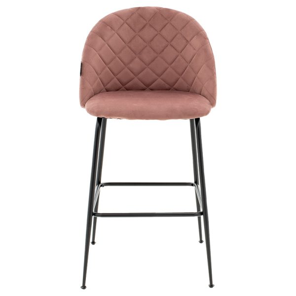 029 000199 3 4 Bar Stool Kudos metal black legs-velvet rotten appleIndoor furniture > Bar stools