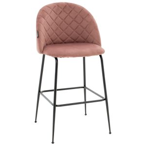 029 000199 7 Bar Stool Kudos metal black legs-velvet rotten appleIndoor furniture > Bar stools