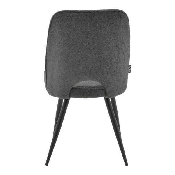029 000210 4 6 Renish pakoworld bouclé chair gray-metallic black leg 61x47x91.5cmIndoor furniture > Chairs