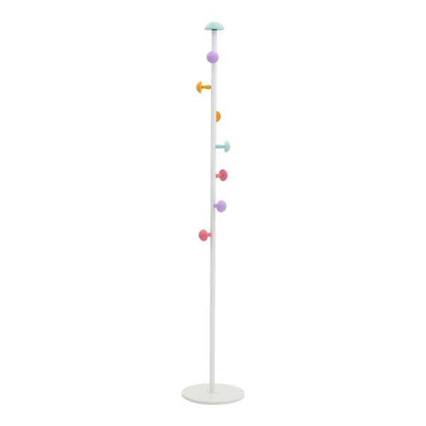 029 000230 7 Coat stand Mush pakoworld white metal 30x30x168cmIndoor furniture > Children's Room