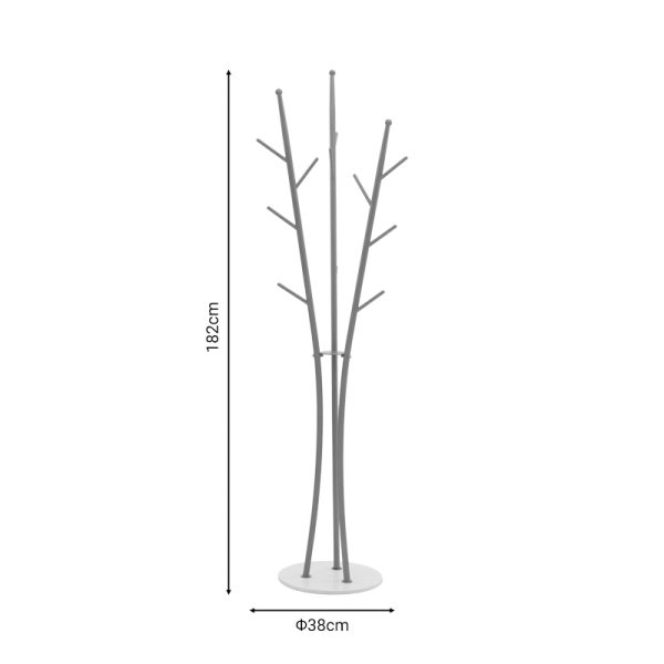 029 000231 4 2 Coat stand Marianni pakoworld gold-white metal 50x38x182cmIndoor furniture > Hoods - Hangers