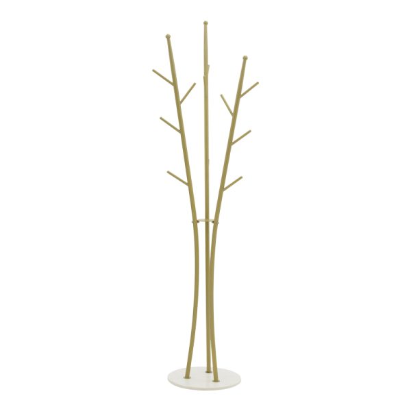 029 000231 5 Coat stand Marianni pakoworld gold-white metal 50x38x182cmIndoor furniture > Hoods - Hangers