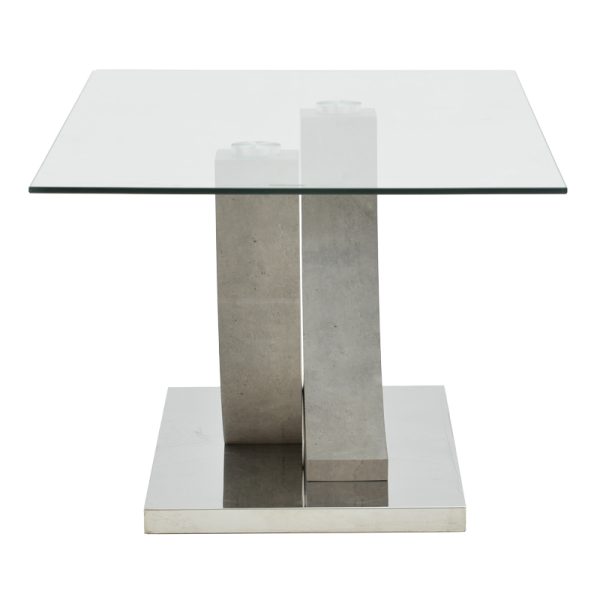 029 000239 2 2 Table Kasmora pakoworld grey wood-glass 110x60x45cmIndoor furniture > Coffee tables