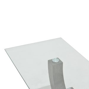 029 000239 3 2 Table Kasmora pakoworld grey wood-glass 110x60x45cmIndoor furniture > Coffee tables
