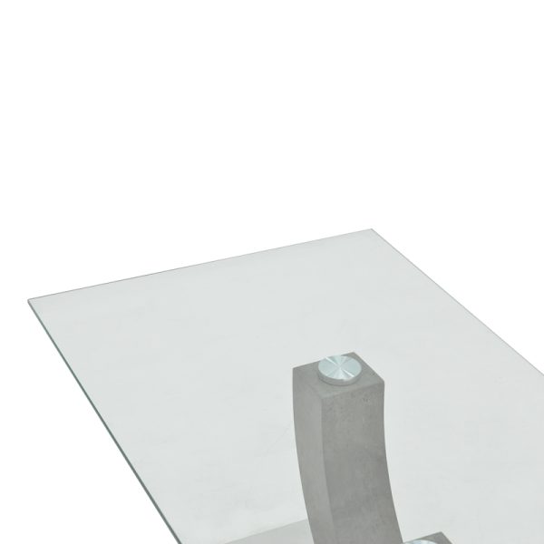 029 000239 3 2 Table Kasmora pakoworld grey wood-glass 110x60x45cmIndoor furniture > Coffee tables