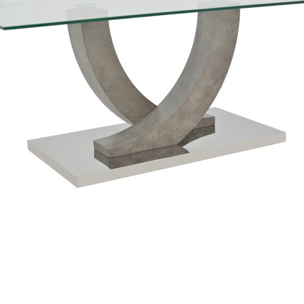 029 000239 4 2 Table Kasmora pakoworld grey wood-glass 110x60x45cmIndoor furniture > Coffee tables