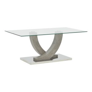 029 000239 5 Table Kasmora pakoworld grey wood-glass 110x60x45cmIndoor furniture > Coffee tables