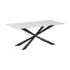 029 000262 10 Dining table Gustas-Bella C pakoworld set of 5 gray marble sintered stone-black metal 140x80x75cmIndoor furniture > Dinning sets