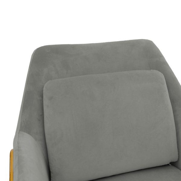 029 000287 4 4 Armchair Mira pakoworld grey-golden 65x69x86cmIndoor furniture > Armchairs