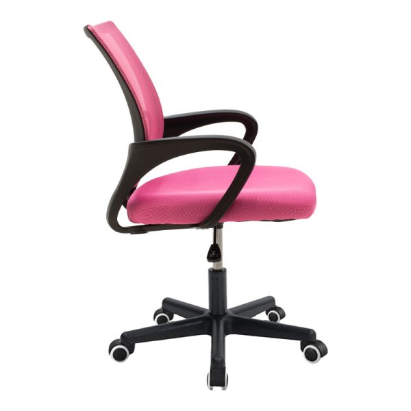 029 000324 2 10 Berto II pakoworld office chair with mesh fabric in pink-black shade 60x48x85-95cmOffice furniture > Office chair for children