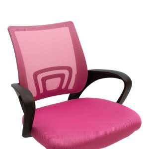 029 000324 4 10 Berto II pakoworld office chair with mesh fabric in pink-black shade 60x48x85-95cmOffice furniture > Office chair for children