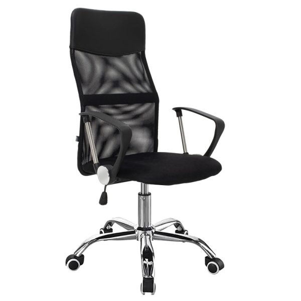 029 000327 13 Office chair Joel II pakoworld fabric mesh in black shade 61x59x109.5-123cmOffice furniture > Labor office chairs