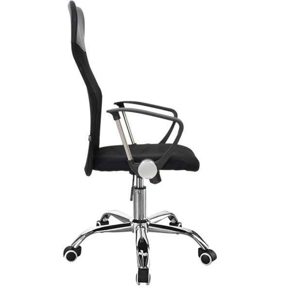 029 000327 2 10 Office chair Joel II pakoworld fabric mesh in black shade 61x59x109.5-123cmOffice furniture > Labor office chairs