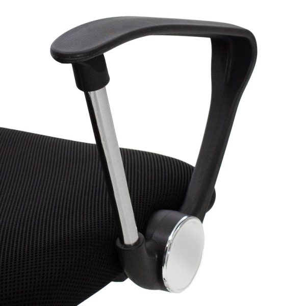 029 000327 4 10 Office chair Joel II pakoworld fabric mesh in black shade 61x59x109.5-123cmOffice furniture > Labor office chairs